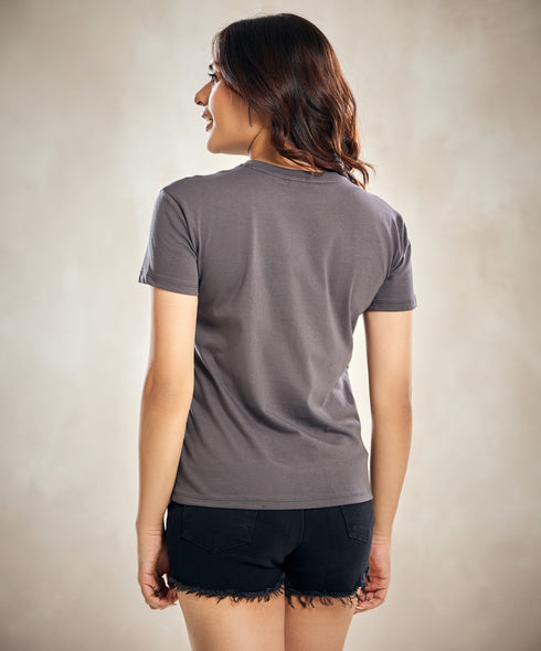 Grey Crew Neck T Shirt